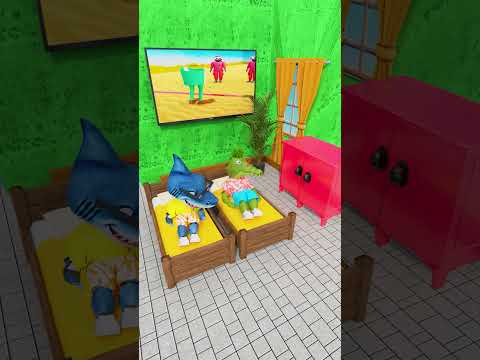 GTA V - Shark and Crocodile sleep sweating in front of TV Sahur! 😁 #funny