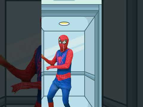 Spider-man When you are trying to catch the elevator #spiderman #shorts