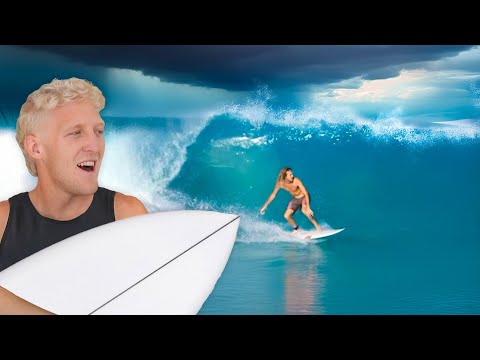 Following a hurricane to go surfing