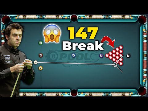 147 Break in 8 Ball Pool | Snooker Table Made in Creator Mode - 8 Ball Pool - GamingWithK