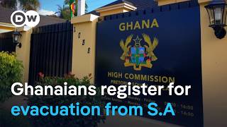 YouTube video thumbnail: Some Ghanaians Register in Pretoria for Repatriation Amid SA Xenophobia 