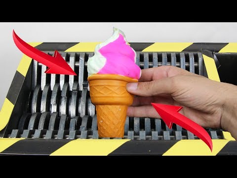 Experiment Shredding Squishy Food | The Crusher