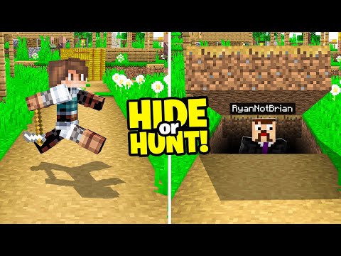 I made a SECRET 200IQ PATHWAY entrance to my Minecraft Base (Hide Or Hunt)