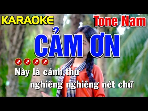 ✔ CẢM ƠN Karaoke Tone Nam  | Bến Tình Karaoke