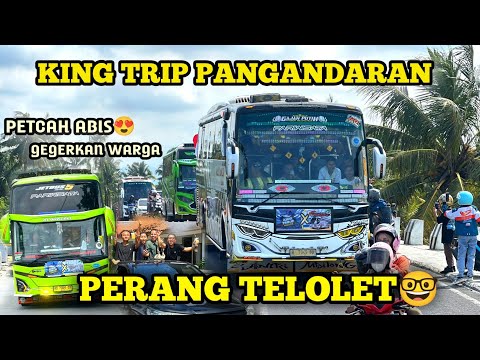 FULL TELOLET BASURI DI PANGANDARAN ‼️HUNTING BUS ROMBONGAN KING TRIP HEBOHKAN WARGA🤩😍 