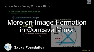 More on Image Formation in Concave Mirror