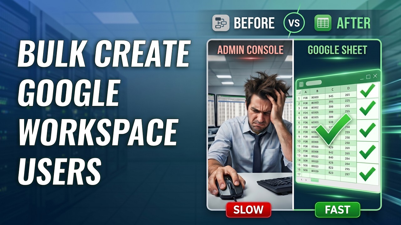 How to Bulk Create Google Workspace Users from Google Sheets