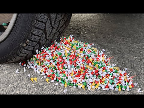Experimento: 10000 petardos VS Rueda de Coche