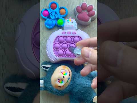 Labubu Popit Injection! 💩😡💩 #satisfying #squishy #labubu #popit #asmr #shortsfeed
