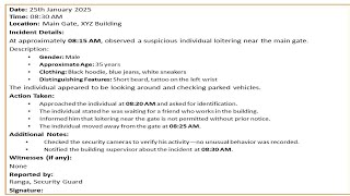 Notebook Writing in Security | Basic Security Guard Training