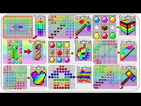 HOW TO CRAFT a RAINBOW ITEMS in Minecraft? SECRET RECIPE *WOW*