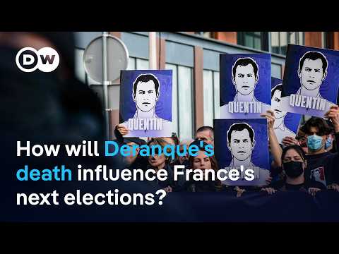 YouTube video thumbnail: Thousands March at far-Right Protests in France After Activist Quentin Deranque's Death