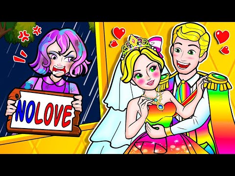 [🐾paper diy🐾] Rich Prince Marries Princess Rapunzel But Poor Girl Says “NO LOVE”! - Rapunzel Family