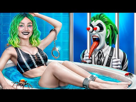 Extreme Makeover from Nerd Miss Delight to Popular Beetlejuice! How to Become Beetlejuice in Jail!