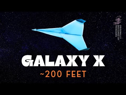 EASY PAPER AIRPLANE - How to fold a paper airplane that flies FAR | Galaxy X