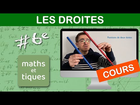 LE COURS : Les droites - Sixième