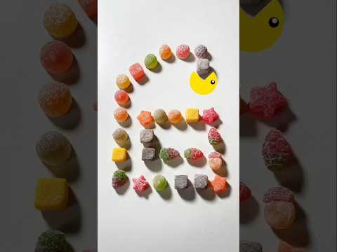#Greedy #Pacman #CandyMazeArt #ColorfulGummies #strowberry #star#sugar candy #SweetStructures