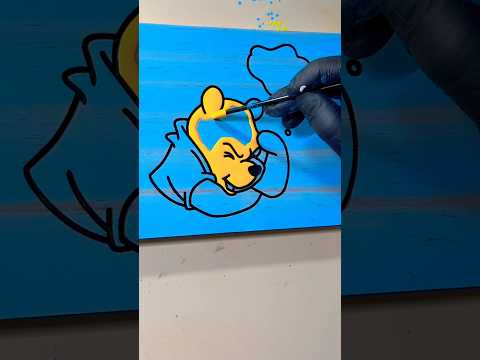 So Satisfying- Winnie the Pooh  #satisfying #art #painting