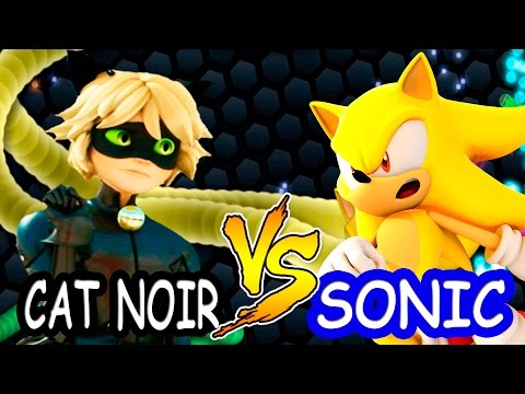 Slither.io Cat Noir vs Super Sonic batalha de cobrinha.