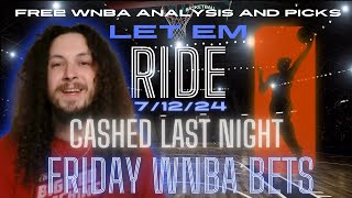 WNBA Picks Friday July 12 | Mercury vs Fever | Aces vs Dream | Lynx vs Storm