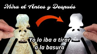 Cómo QUITAR EL ÓXIDO DE METALES CROMADOS fácil y rápido con productos que tenemos en casa SIN DAÑAR