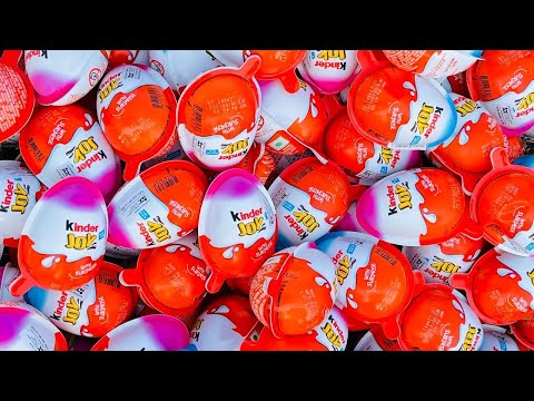 New! 877988M Yummy Kinder Joy Chocolate, Kinder Surprise Opening ASMR Lollipops Some Lot's of Candie