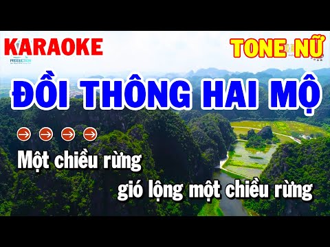 Karaoke Đồi Thông Hai Mộ Tone Nữ | Nhạc Sống Rumba Beat Hay Nhất Năm 2022 | Thanh Hải