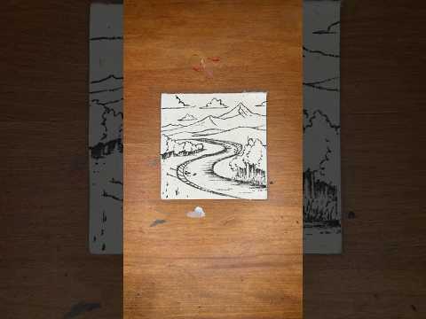 You can draw this river! it’s as EASY as drawing an S #howtodraw #river  #drawingtutorial #landscape
