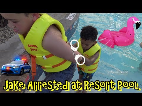 COPS CHASE JAKE AT AMAZING RESORT POOL!