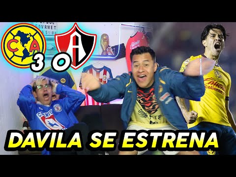 ¡GOLAZO DE DAVILA! Reacciones AMERICA 3-0 ATLAS Jornada 8 Liga Mx