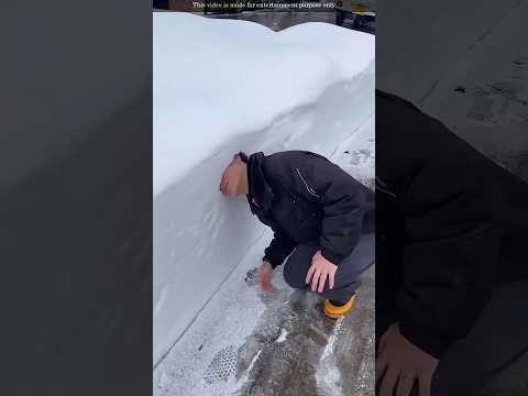 Girl making heart shape in snow  #shortsvideo
