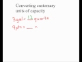 Converting Customary Units of Capacity