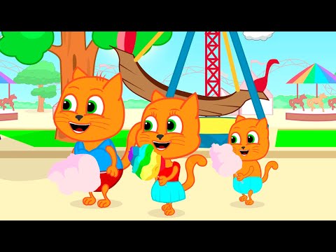 Cats Family in English - Children's amusement park Cartoon for Kids