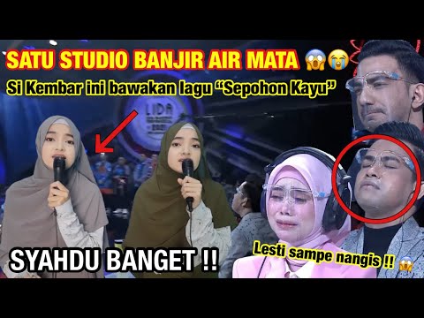 BIKIN SATU STUDIO MENANGIS !! Si Kembar ini nyanyikan Lagu Sepohon Kayu di LIDA Indonesia ( PARODI )