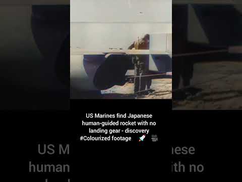 US Marines find Japanese human guided rocketno landing gear discovery #Colourized footage🇺🇸 🚀 🇯�