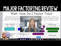 Factoring and Solving Polynomial Equations Review