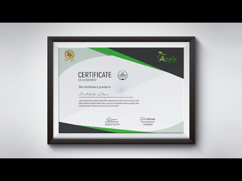 Modern Certificate Design - Photoshop CC Tutorial