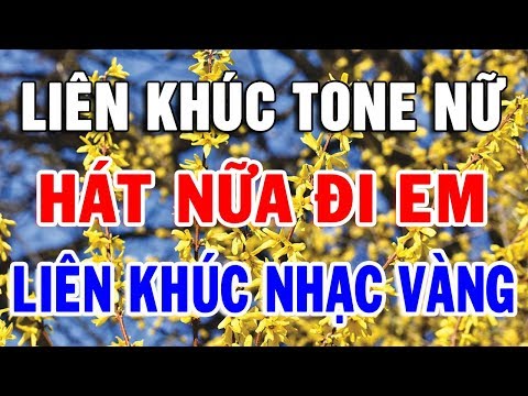 Karaoke Nhạc Sống Bolero TONE NỮ Đặc Sắc | Liên Khúc Hát Nữa Đi Em | Trọng Hiếu