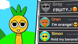 Sprunki Reacts to FRUITY SPRUNKI.. (FRUNKI ROBLOX)