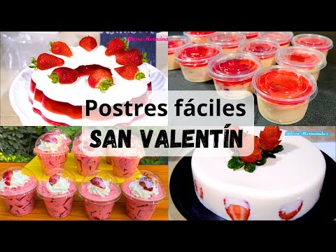 4 ideas de postres faciles para San Valentin SIN HORNO !!