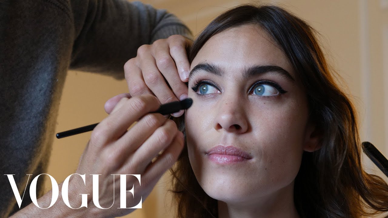 Alexa Chung Gets Ready for the Miu Miu Show With Tea and a Pair of Leather Hot Pants