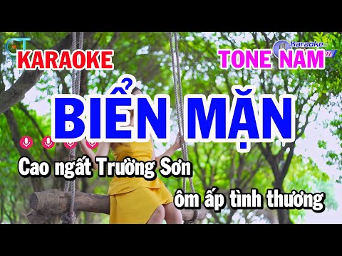 Karaoke Biển Mặn Tone Nam Nhạc Sống Rumba