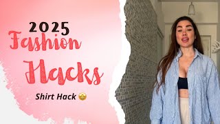 Transform a shirt in few steps 🤩 Fashion Hacks 🤩 #video