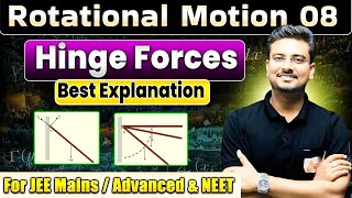 Hinge Forces Rotational Motion | Hinge Reaction Forces | Class 11 Physics | JEE | NEET #hingeforces