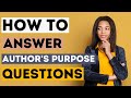 Reading Comprehension and Author's Purpose
