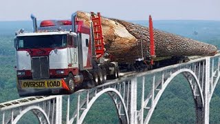 10 Extreme Dangerous Fastest Logging Wood Truck, Heavy Equipment Chainsaw & Sawmill Machine Operator