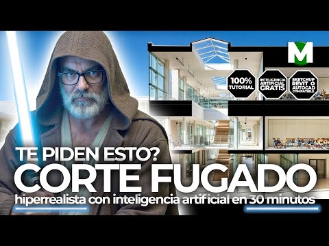 💦​Corte Fugado Arquitectura con Inteligencia Artificial Gratis en menos de 30 minutos TUTORIAL