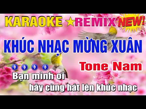 Khúc Nhạc Mừng Xuân Karaoke Remix Tone Nam (Em) | Trung Hiếu