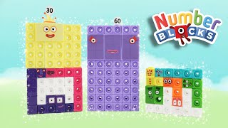 Numberblocks Stacked Together Add Up to 60!  Fun Math for Toddlers with Numberblock Cubes
