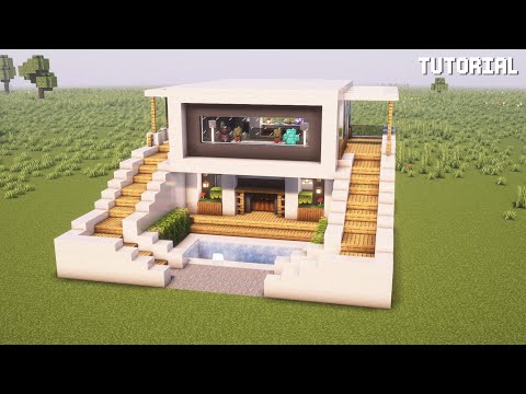 Minecraft: How to Build a Large Modern House Tutorial